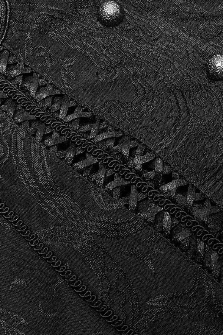 Ebony Flared-Sleeve Sheer Lace Fitted Hooded Gothic Dress
