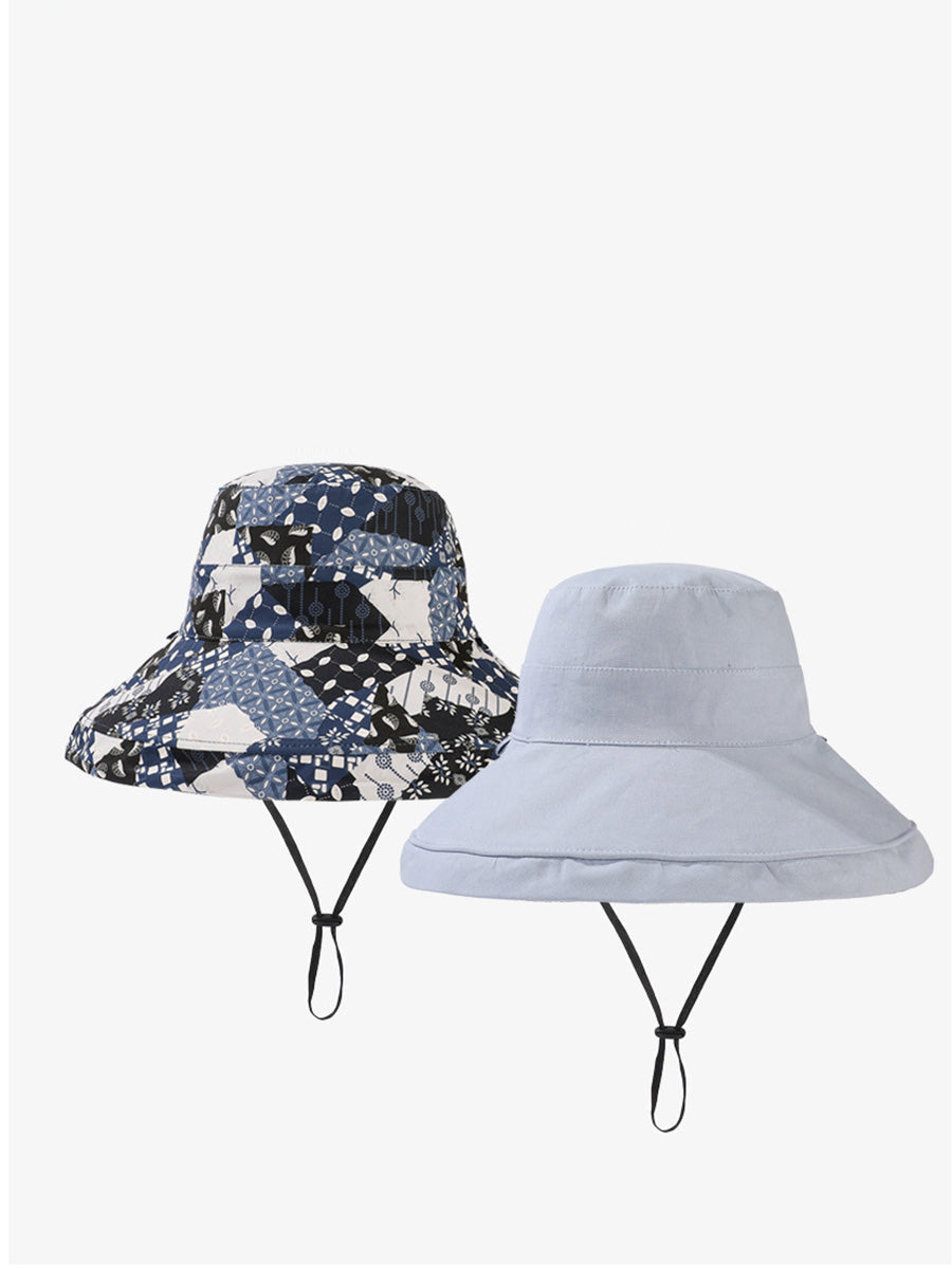 Women Casual Summer Solid Reversible Wearing Collapsible Hat LL005