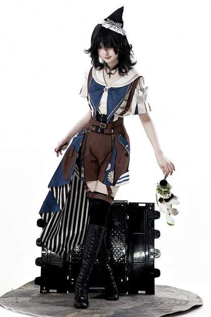Wonder Equipment Inventor Ouji Punk Lolita Bib Shorts