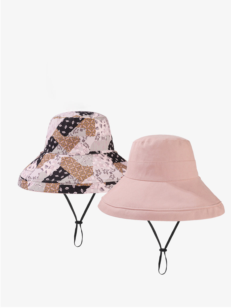 Women Casual Summer Solid Reversible Wearing Collapsible Hat LL005