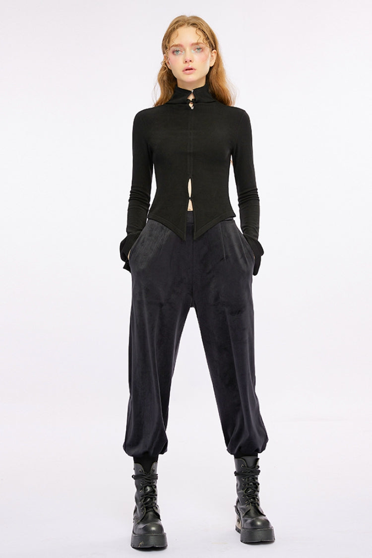 Scream-Hem Gothic Tee - Women's Dark Long-Sleeve