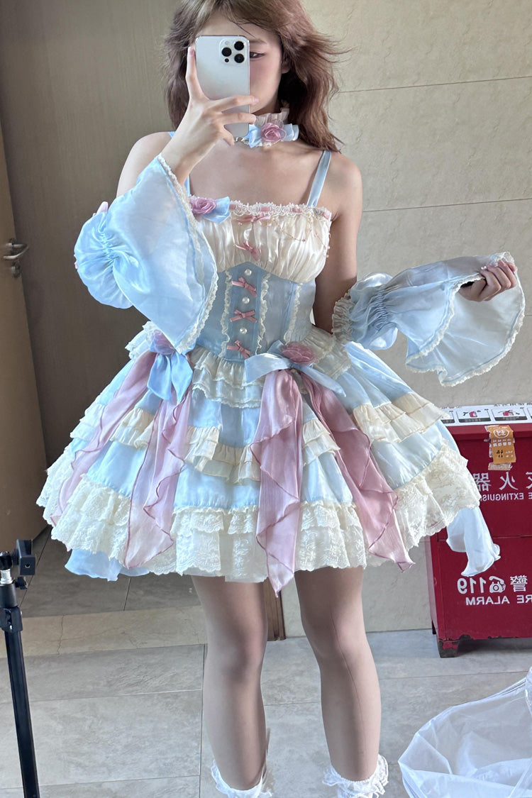 Heartbeat Ruffle Lace Sweet Princess Lolita Jumper Dress