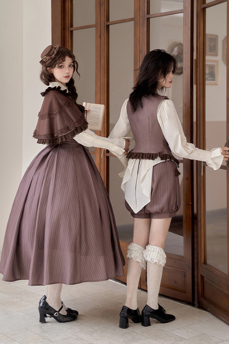 Manchester Striped Sweet Lolita Long Dress With Support