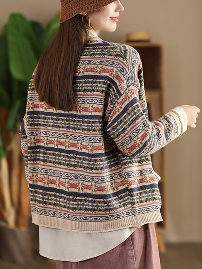 Women Autumn Cotton Knit Cardigan Sweater AT1022