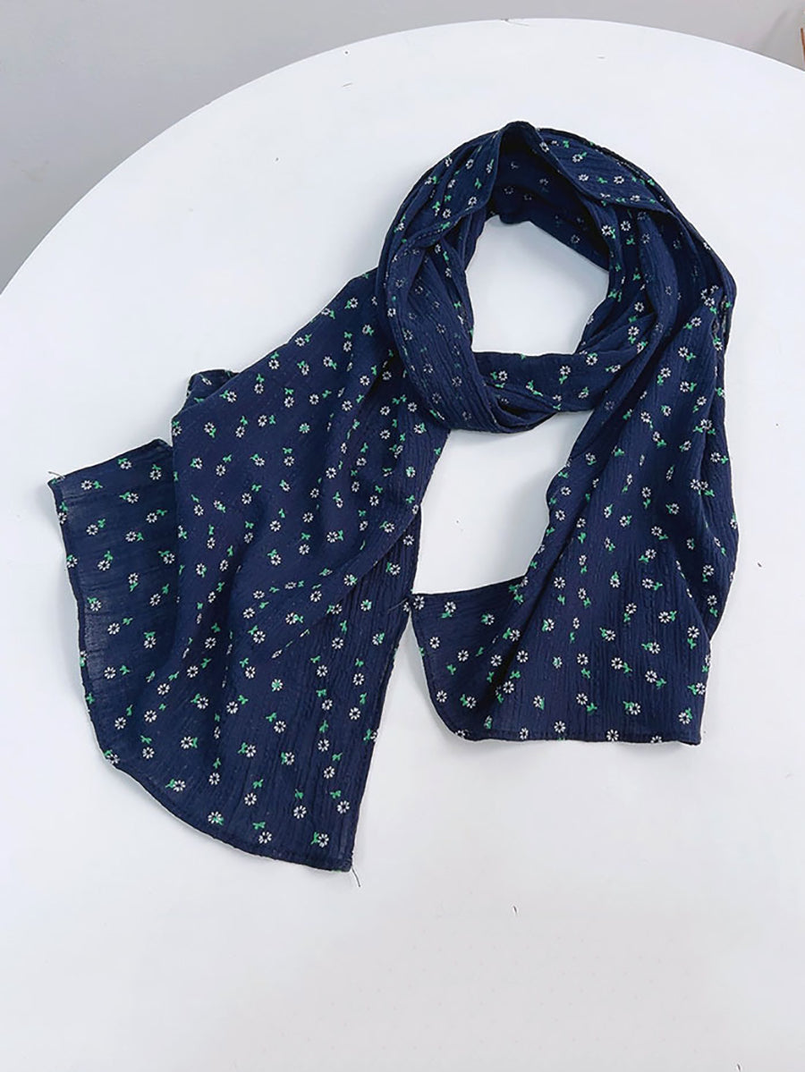 Women Artsy Floral Cotton Shawl Scarf WU022