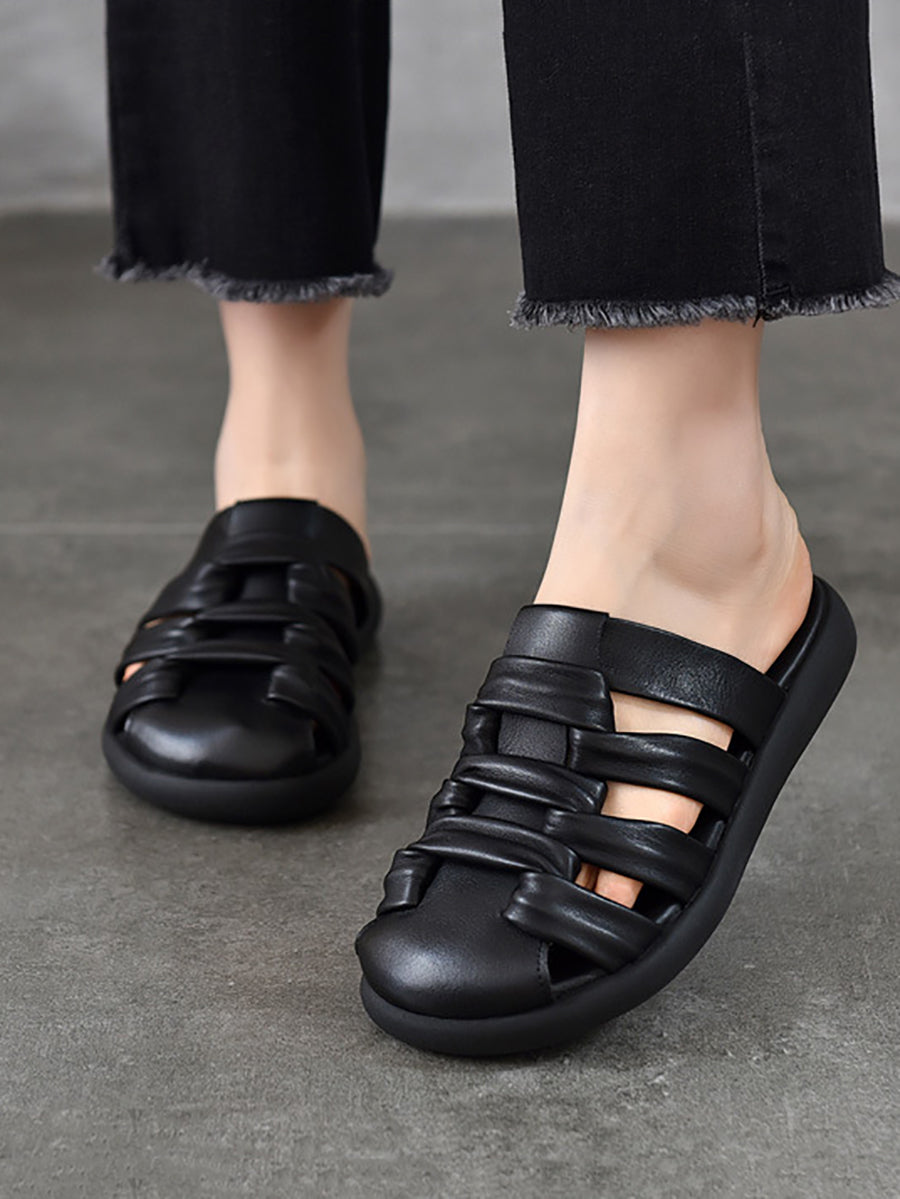 Casual Women Sandals Summer Genuine Leather