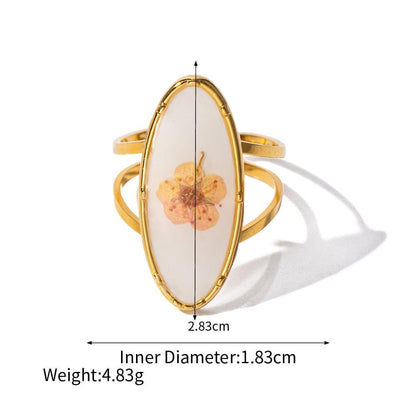 18K Gold Flower Ring