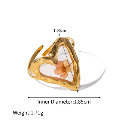 18K Gold Flower Ring