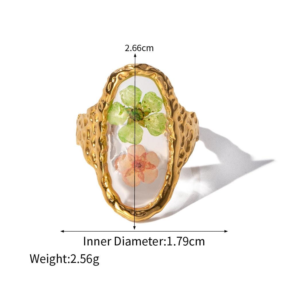 18K Gold Flower Ring