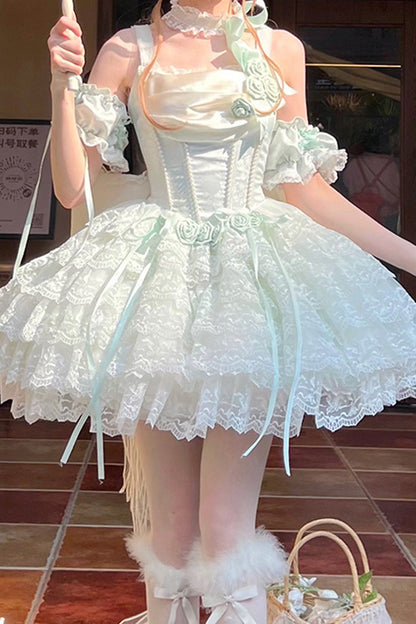 Mint Angel Sweetheart Multi-Layer Lace Ballet Princess Lolita Gown