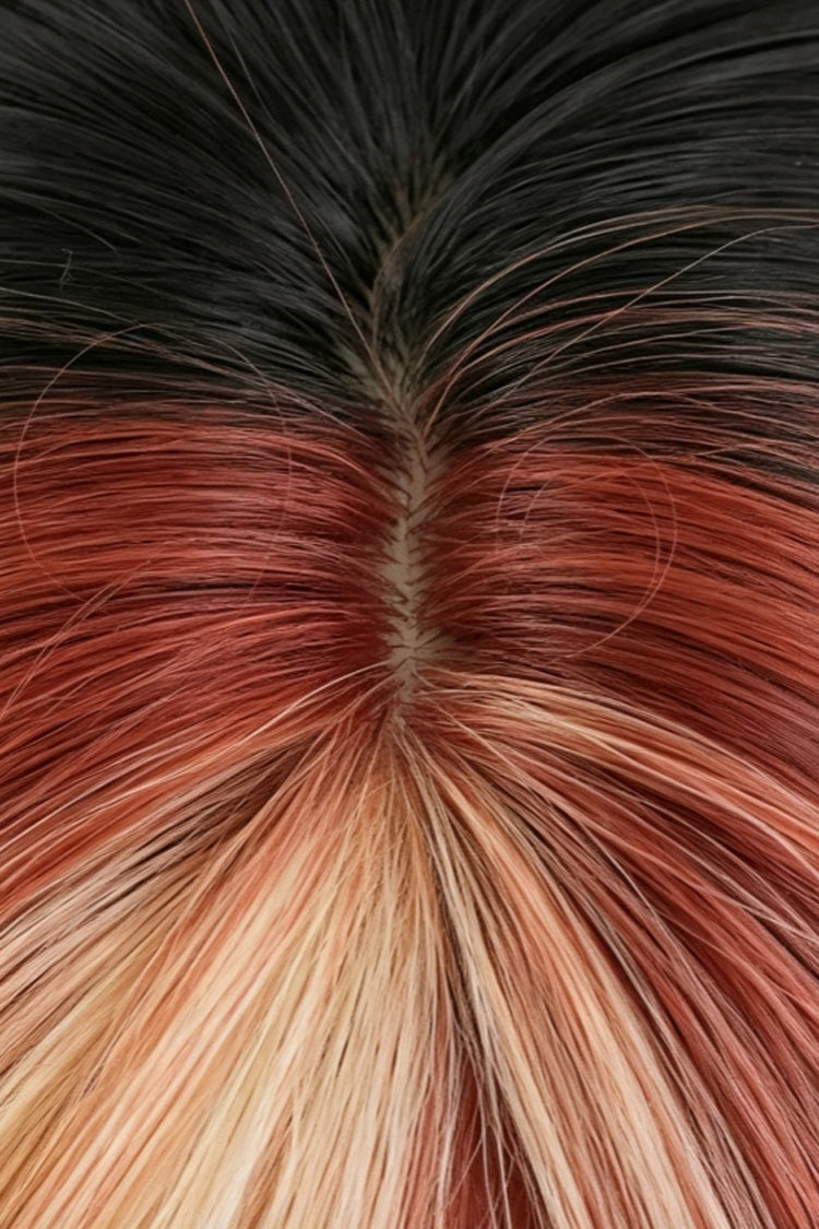 Y2K Contrast Face Frame Highlights Layered Sweet Lolita Full Wig