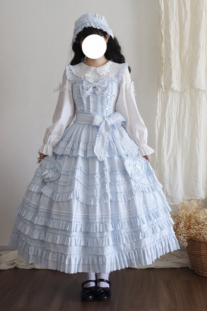 Heart In Love Ruffle Bow Sweet Lolita Jumper Dress
