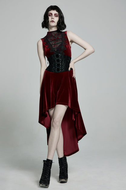 Women's Corset with Lace-Up and Slim Fit in Black Jacquard