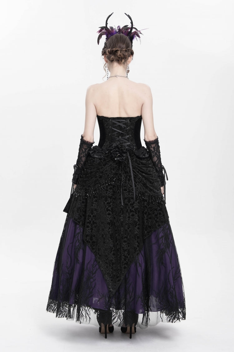 Victorian Beaded Lace Overbust Corset
