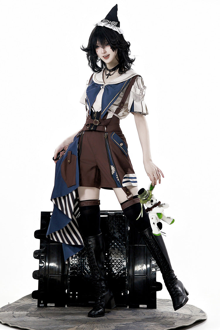 Wonder Equipment Inventor Ouji Punk Lolita Bib Shorts