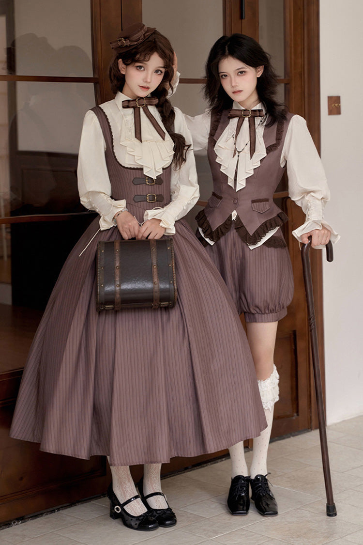 Manchester Striped Sweet Lolita Long Dress With Support