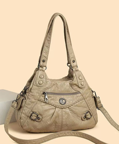 Large Shoulder Bag Capacity New 2025 Leather Faux Black