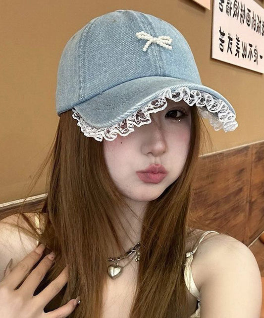 Lace Hat Edged Baseball Denim New 2025 Cap