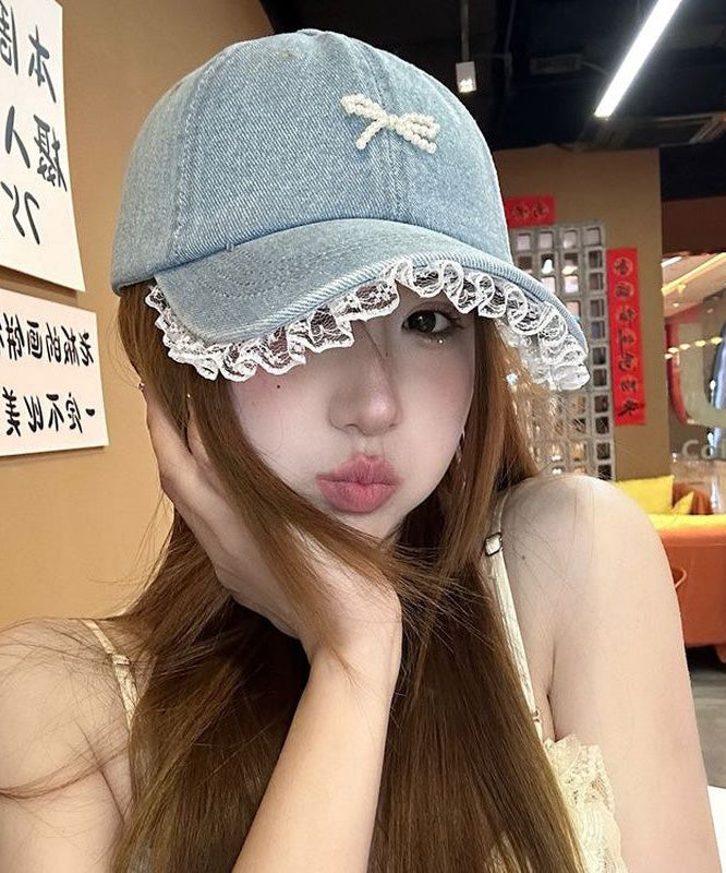 Lace Hat Edged Baseball Denim New 2025 Cap