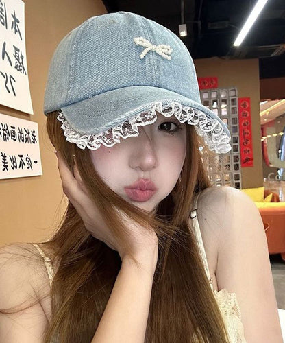 Lace Hat Edged Baseball Denim New 2025 Cap