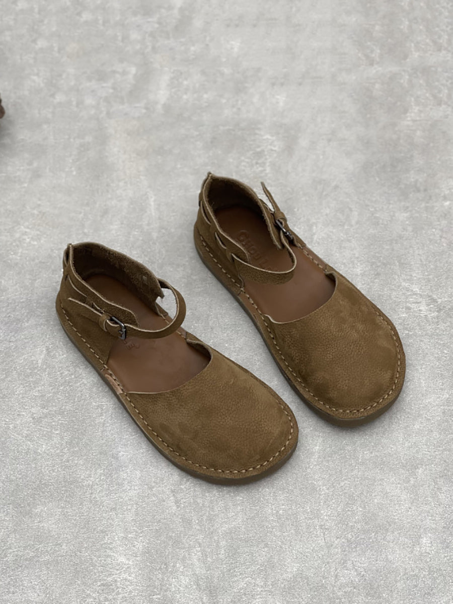 Leather Flat Women Summer Genuine Sandals