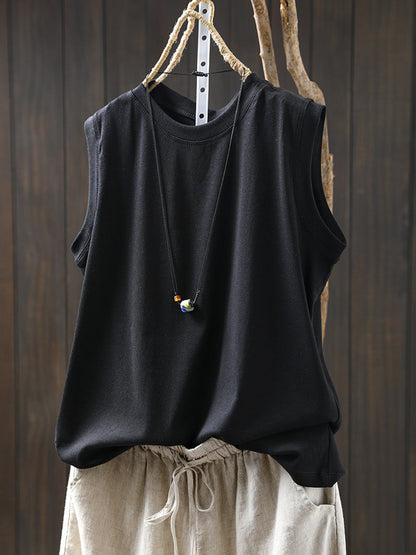 Shirt Women 100%Cotton Pure O-Neck Color Summer Casual