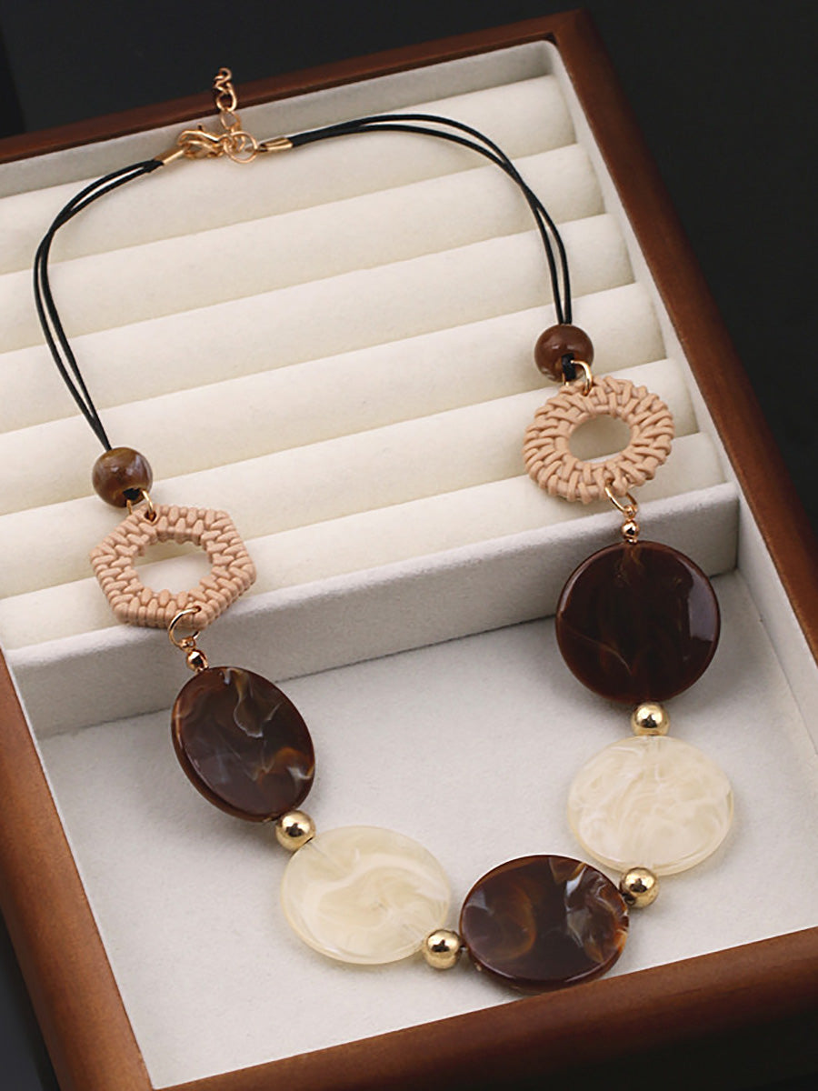 Resin Necklace Women Vintage Acrylic