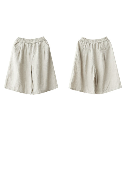 Summer Pants Pure Women 100%Linen Casual Color Fifth