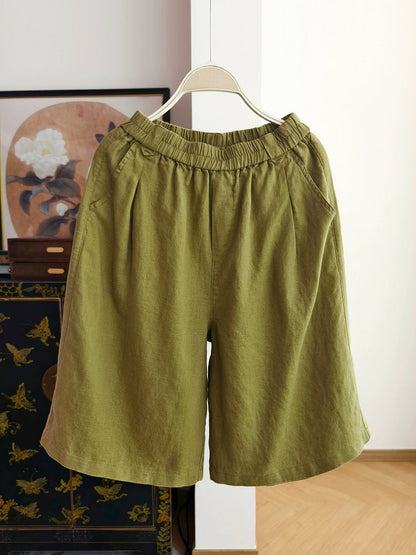 Summer Pants Pure Women 100%Linen Casual Color Fifth