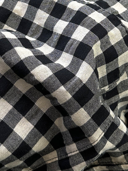 Summer V-Neck Dress Women Plaid Vintage