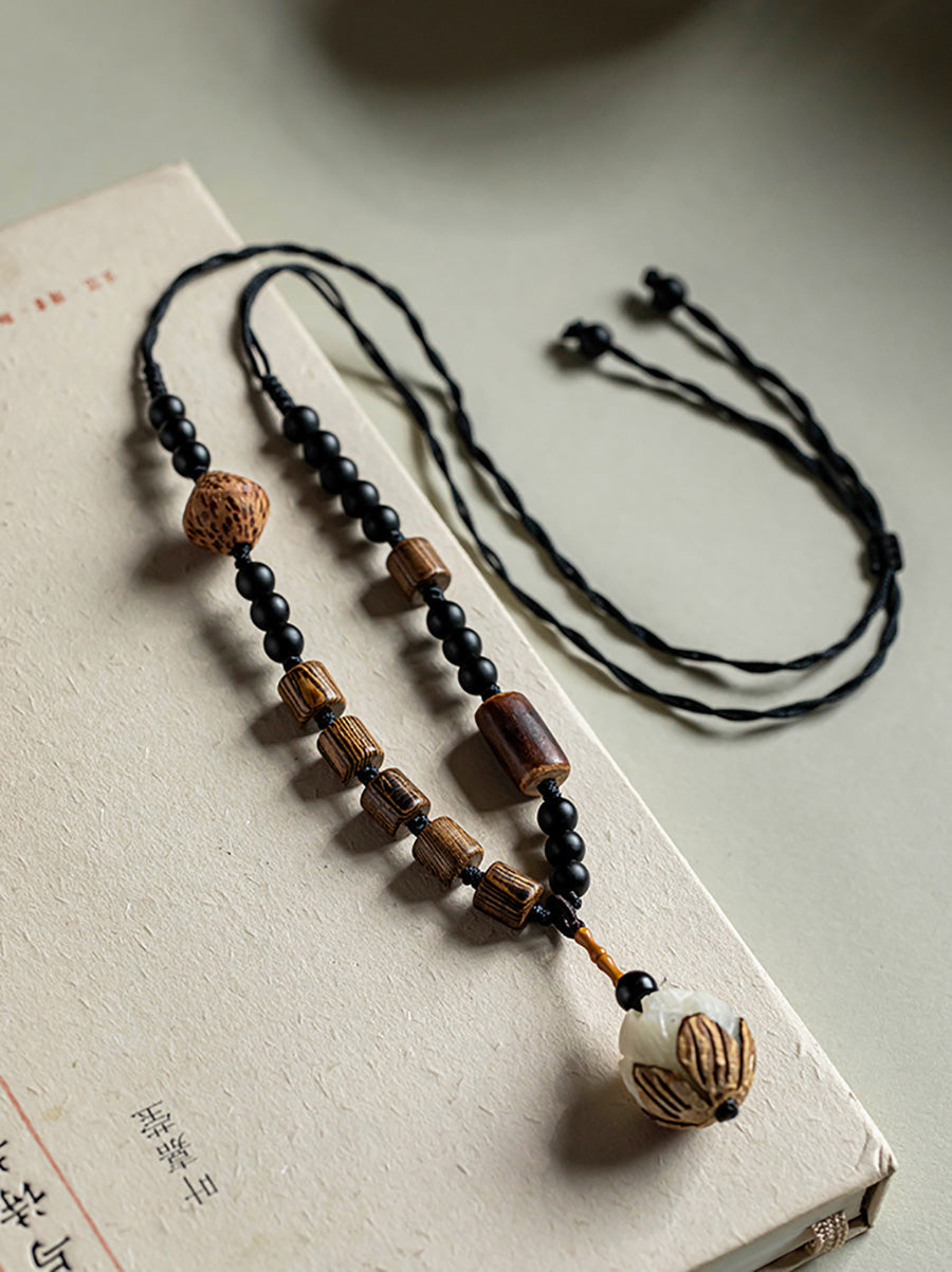 Necklace Women Bead Ethnic Wooden Bodhi