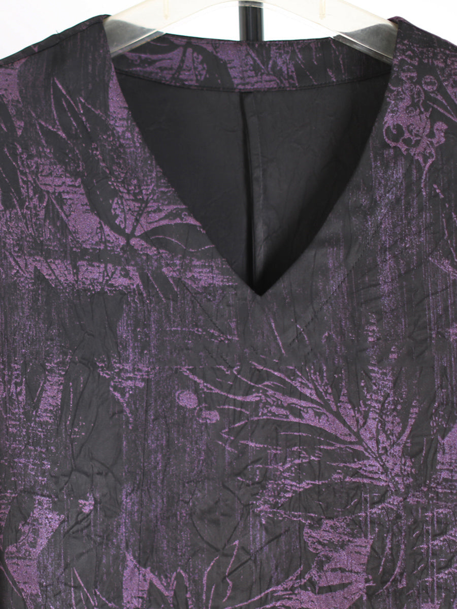 Vintage Summer Suits Flower Loose V-Neck Women