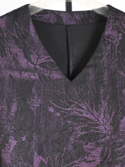 Vintage Summer Suits Flower Loose V-Neck Women