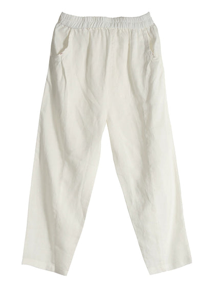 Pure Summer Harem Casual 100%Linen Pants Color Women