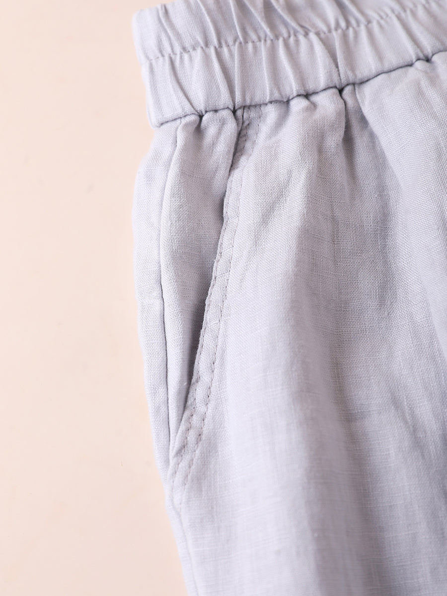 Pants Pure Straight Women 100%Linen Summer Color