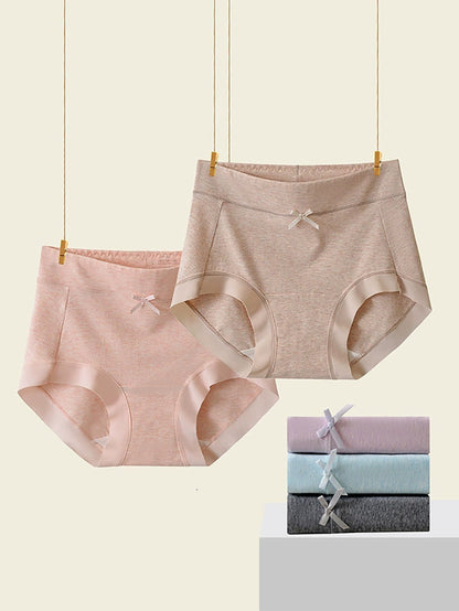 High Pieces Color Women Underwear Cotton Pure 5 Waist