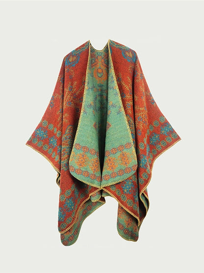 Warm Shawl Autumn Women Ethnic Print