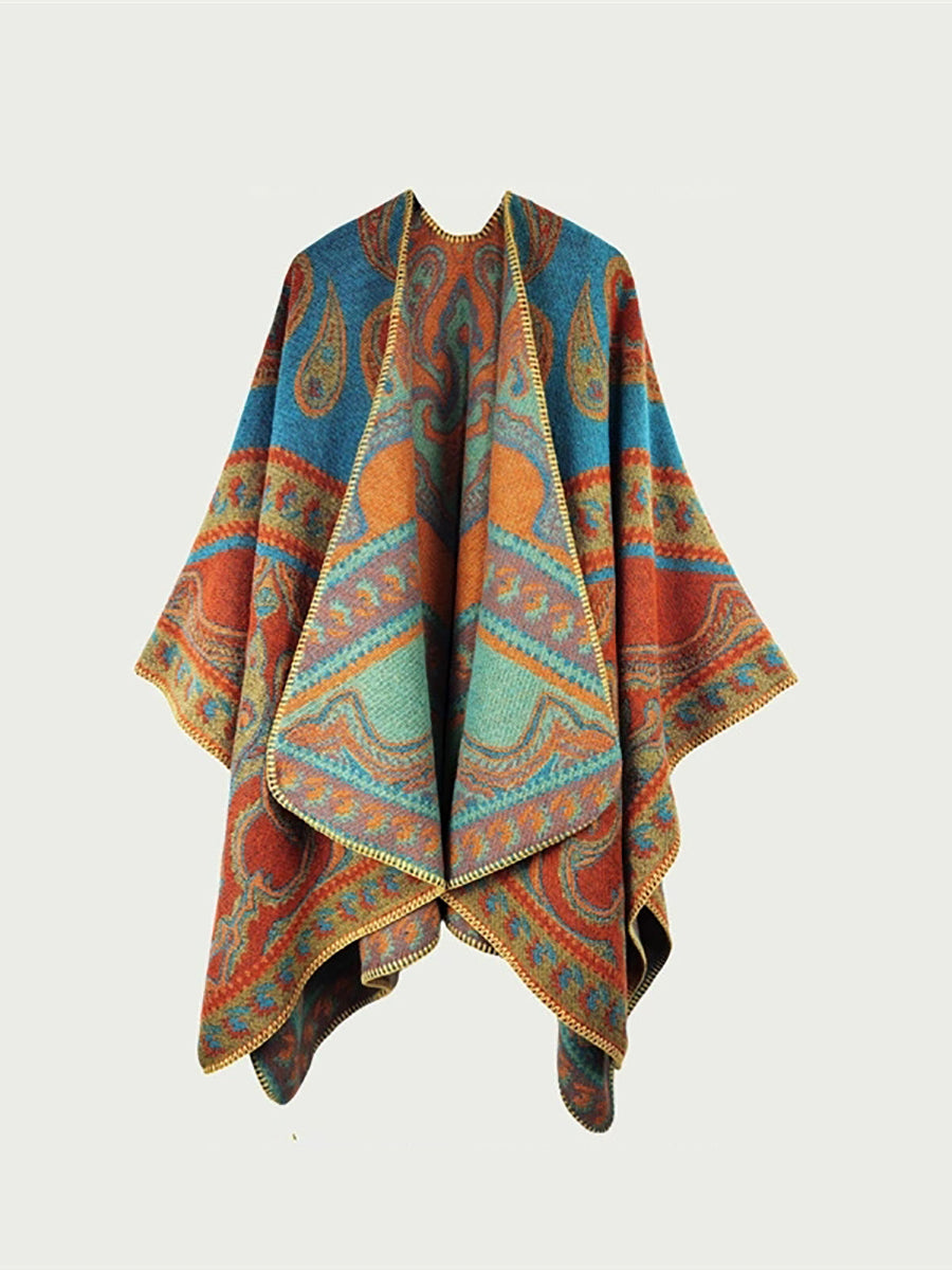 Warm Shawl Autumn Women Ethnic Print
