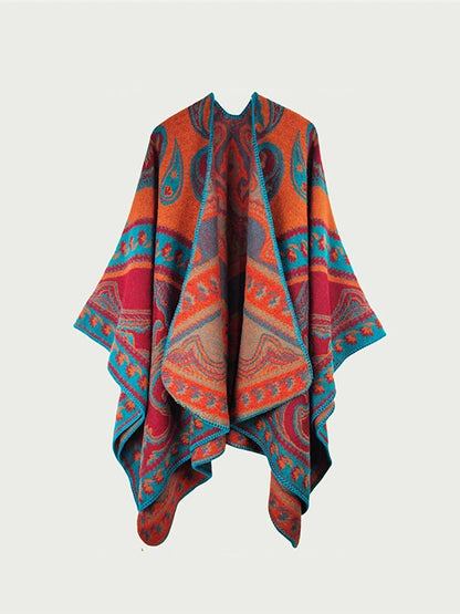 Warm Shawl Autumn Women Ethnic Print