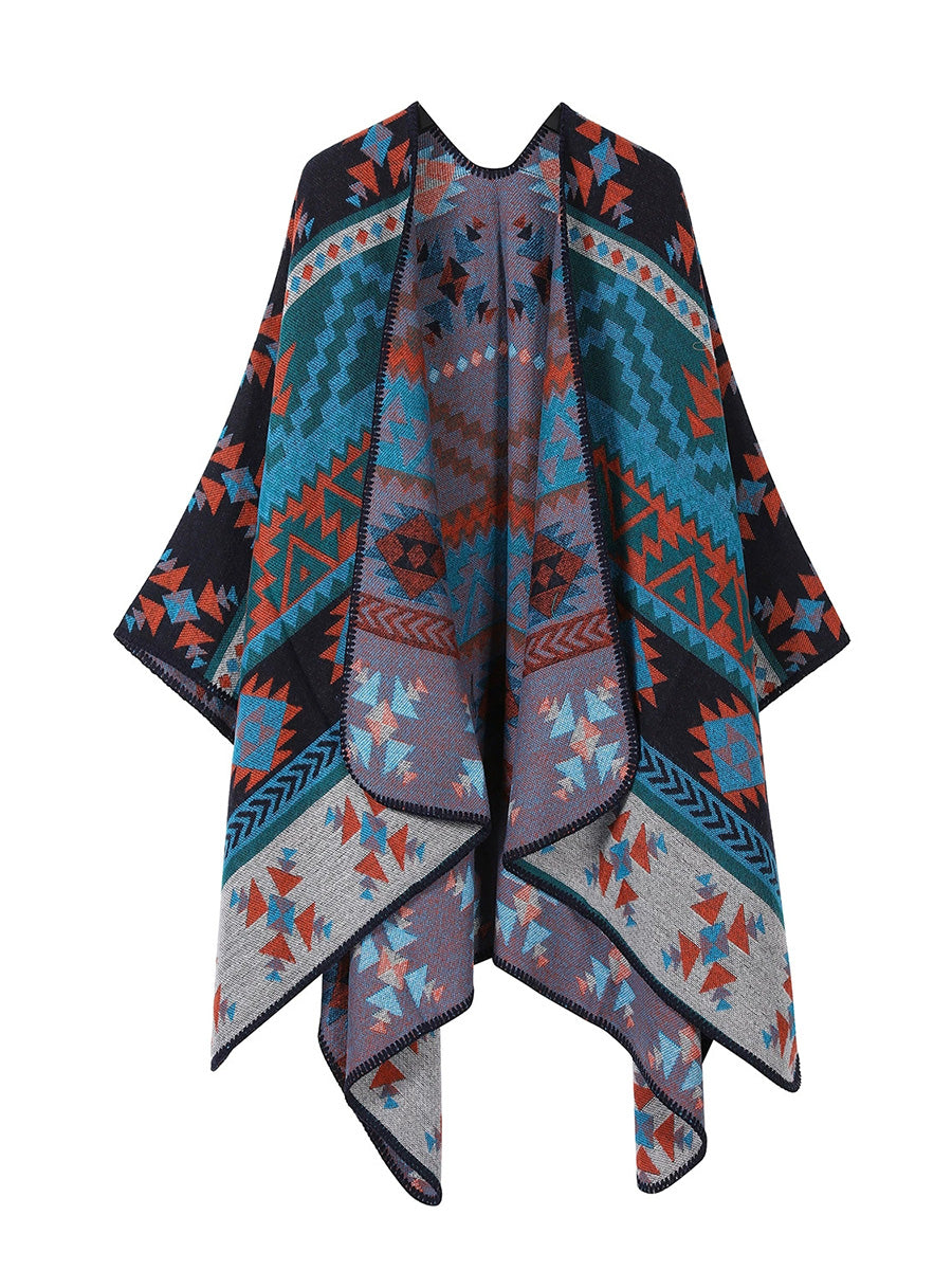Warm Vintage Travel Geometric Women Shawl
