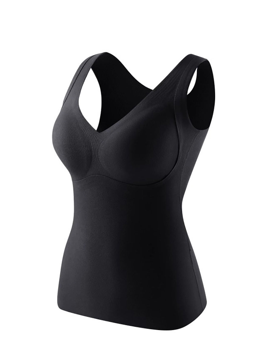 Casual Color Base Vest Pure Autumn Women V-Neck