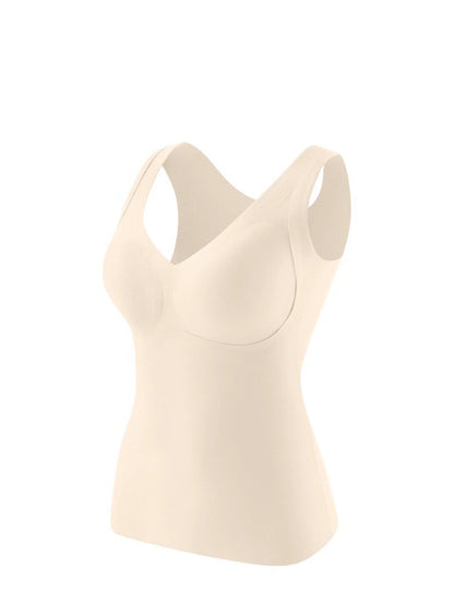 Casual Color Base Vest Pure Autumn Women V-Neck