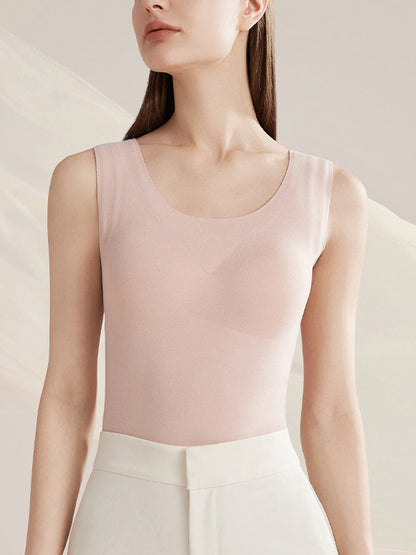 Pure U-Neck Base Vest Color Autumn Women Warm