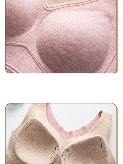 Women Seamless Spliced Warm With Breast Pads Base BA1050