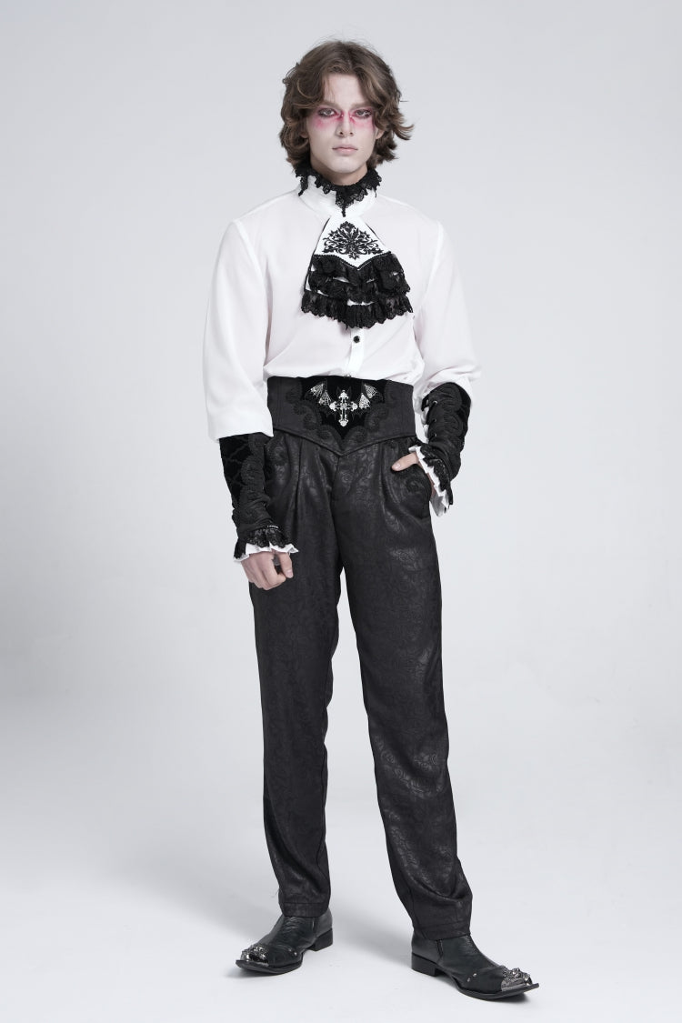 Bat Embroidered Lace-Up Gothic Girdle Accessory for Men