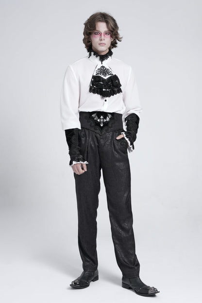 Bat Embroidered Lace-Up Gothic Girdle Accessory for Men