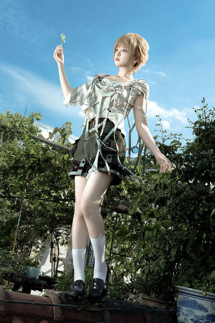 Emerald Square Collar Asymmetric Prince Ouji Lolita Ensemble