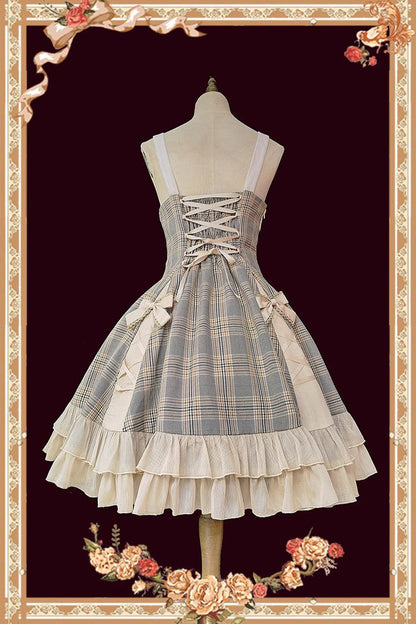 Slim Bowknot Sleeveless Ruffle Classic Lolita Dress with Elegant Backlight
