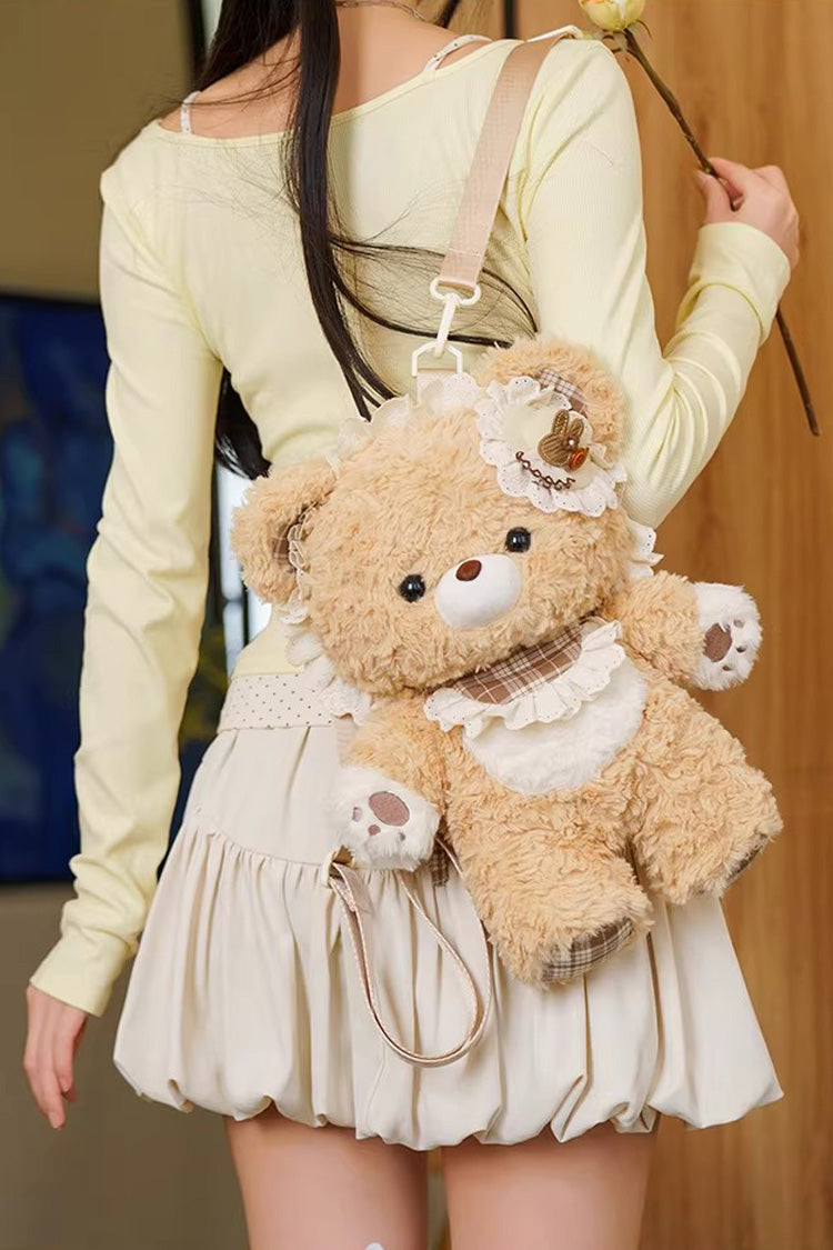 Little Bear Guli Plush Ruffle Lolita Backpack