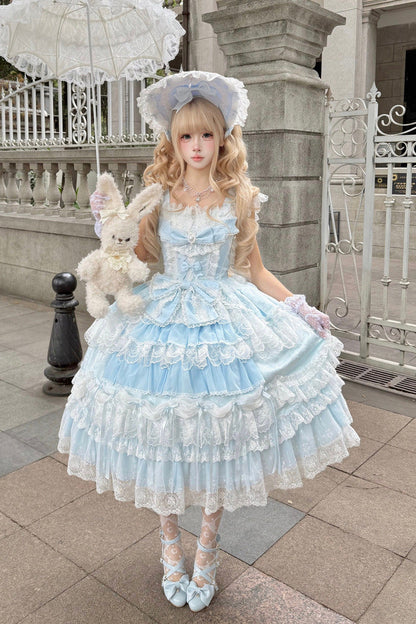 Eternal Floral Message Square Collar Hanayome Embroidered JSK
